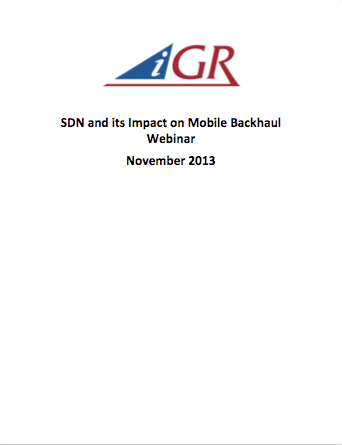 Recording of SDN and Mobile Backhaul Webinar preview image